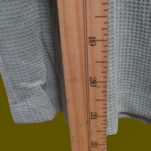 Zoë + Phoebe Waffle Knit Short Sleeve T-Shirt Sage Green size Small - Picture 4 of 7